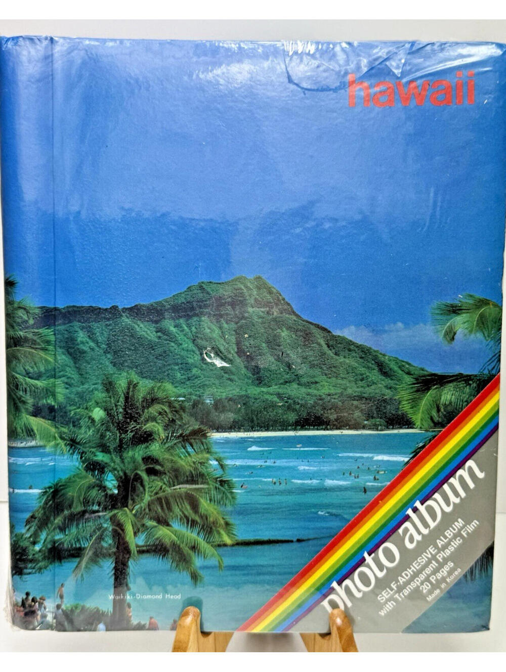Vtg 80s Self Adhesive Photo Album Unopened Plastic Wrap Hawaii 20 Pages Waikiki